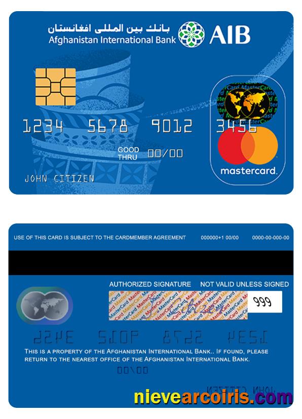 Afghanistan International Bank prepaidmastercard